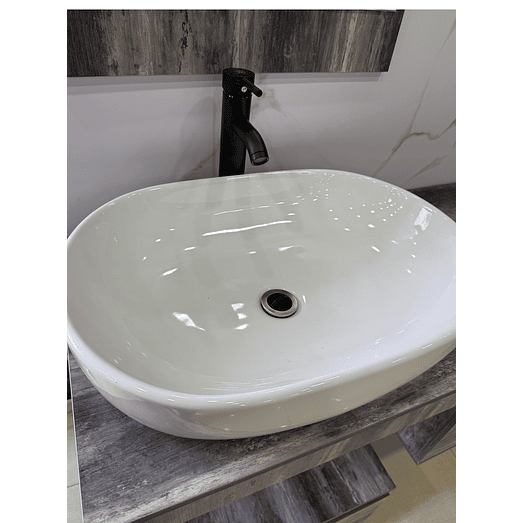 Mueble Vanitorio Flotante+ Estante + Mueble + Espejo y Lavamanos 4