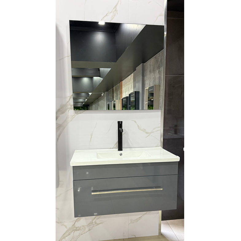 Mueble Vanitorio Con Espejo Gris 3