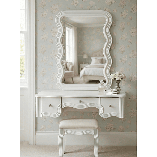 Espejo Decorativo Blanco 50x90cm 3