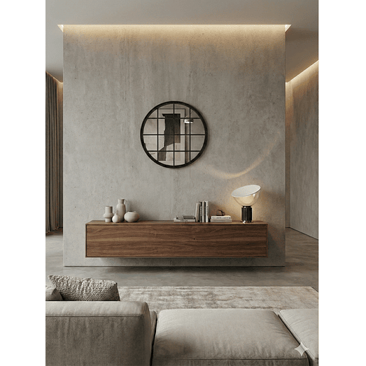 Espejo Decorativo Rejilla Negro 50cm 2