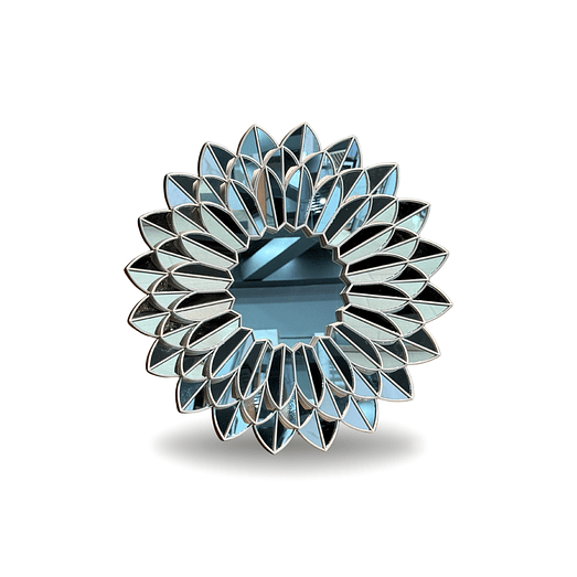 Espejo Decorativo Girasol Gris 50cm 1