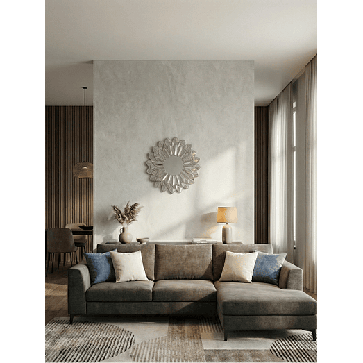 Espejo Decorativo Girasol Gris 50cm 2