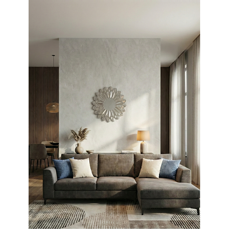 Espejo Decorativo Girasol Gris 50cm 2