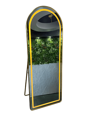 Espejo Cuerpo Entero Led Pedestal L06 Gold (Dorado) 70x180cm
