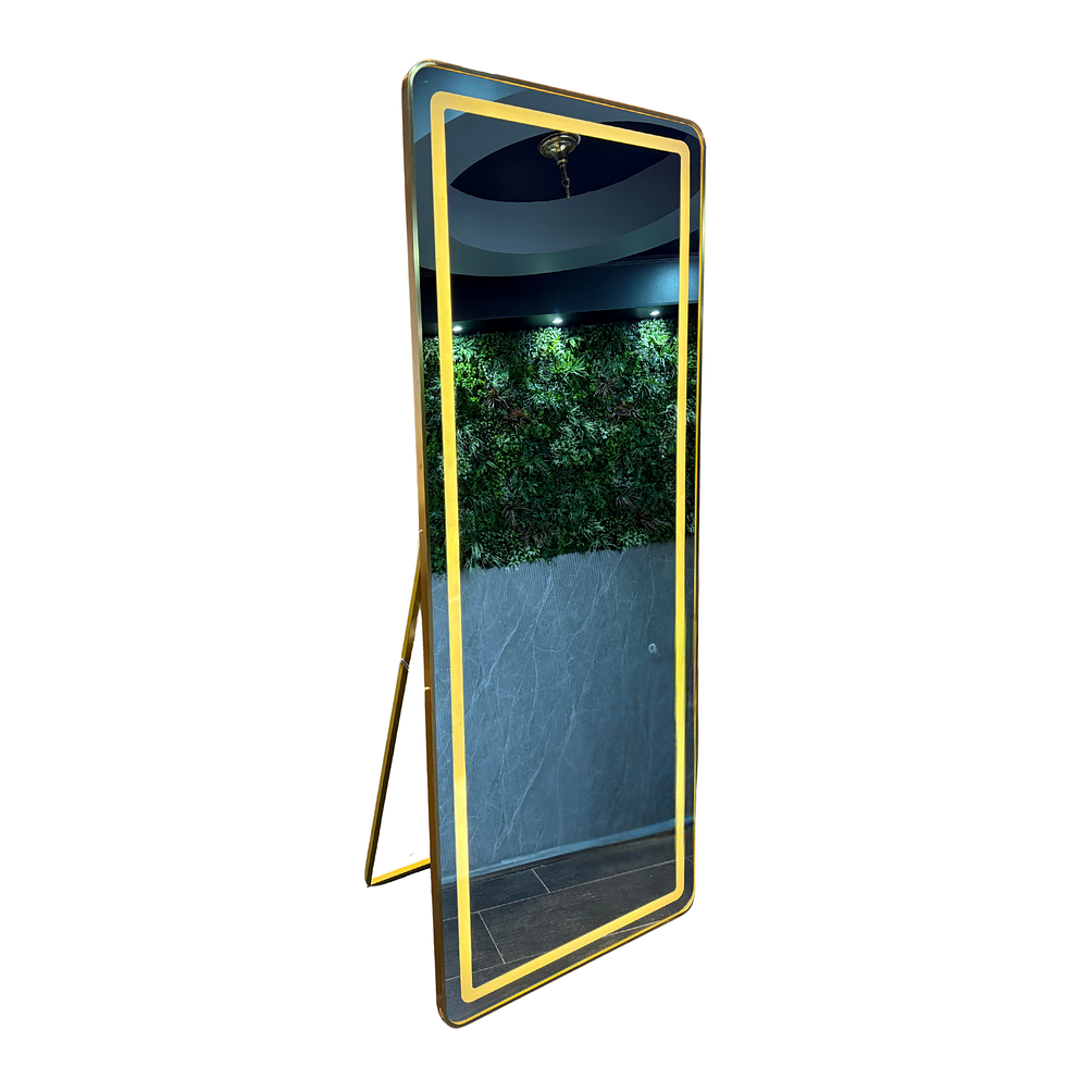 Espejo LED De Cuerpo Entero Con Pedestal L08 Gold 70×150 cm 1