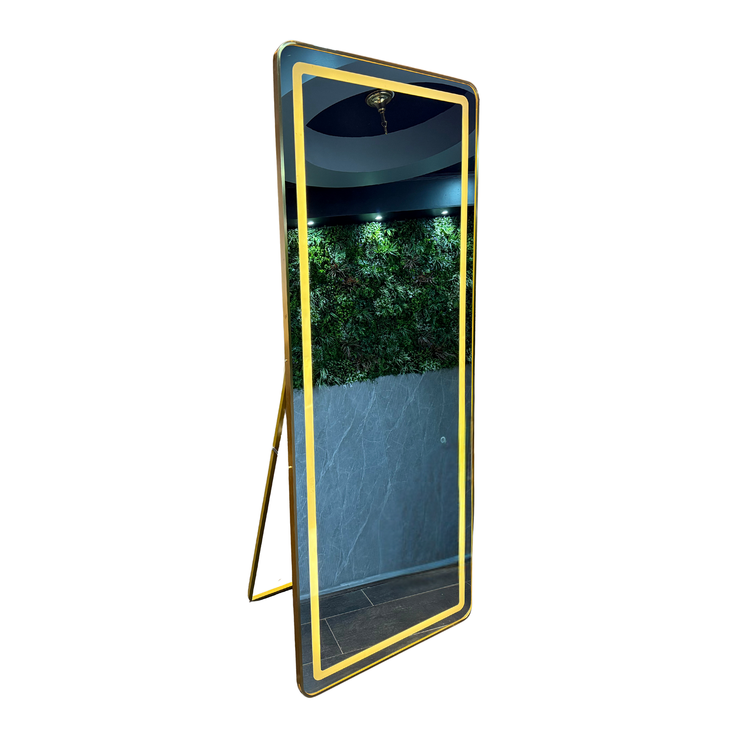 Espejo LED De Cuerpo Entero Con Pedestal L08 Gold 70×150 cm 1