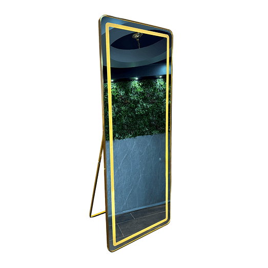 Espejo LED De Cuerpo Entero Con Pedestal L08 Gold 70×150 cm 1