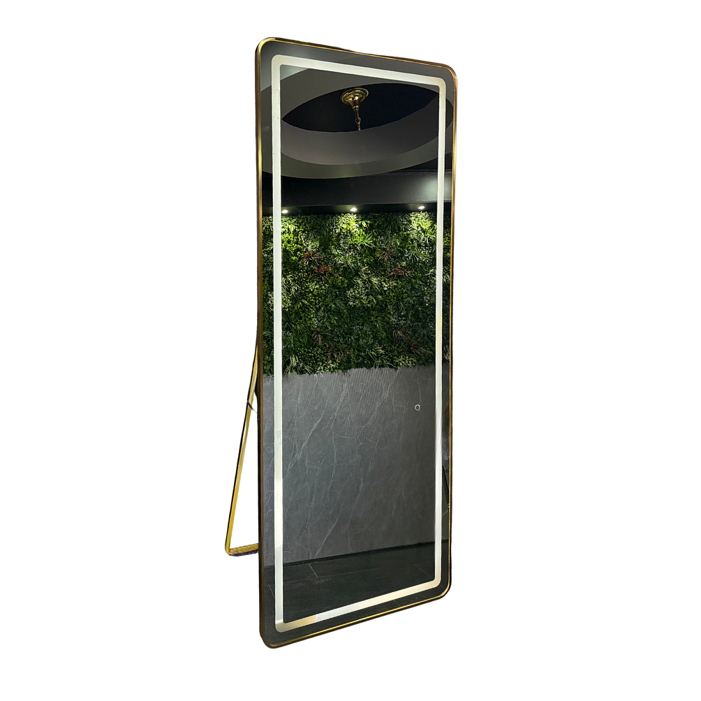 Espejo LED De Cuerpo Entero Con Pedestal L08 Gold 70×150 cm 2