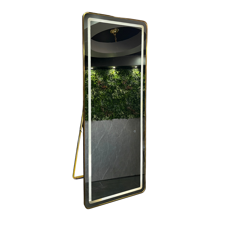 Espejo LED De Cuerpo Entero Con Pedestal L08 Gold 70×150 cm 2