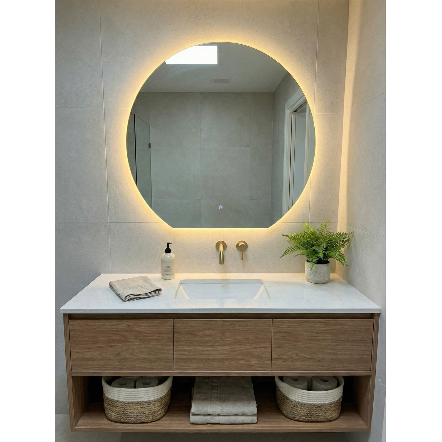 Espejo Led Menguante L12 Sin Marco 70x80 cm 4