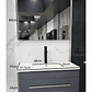 Mueble Vanitorio Flotante Con Espejo Gris - Miniatura 4