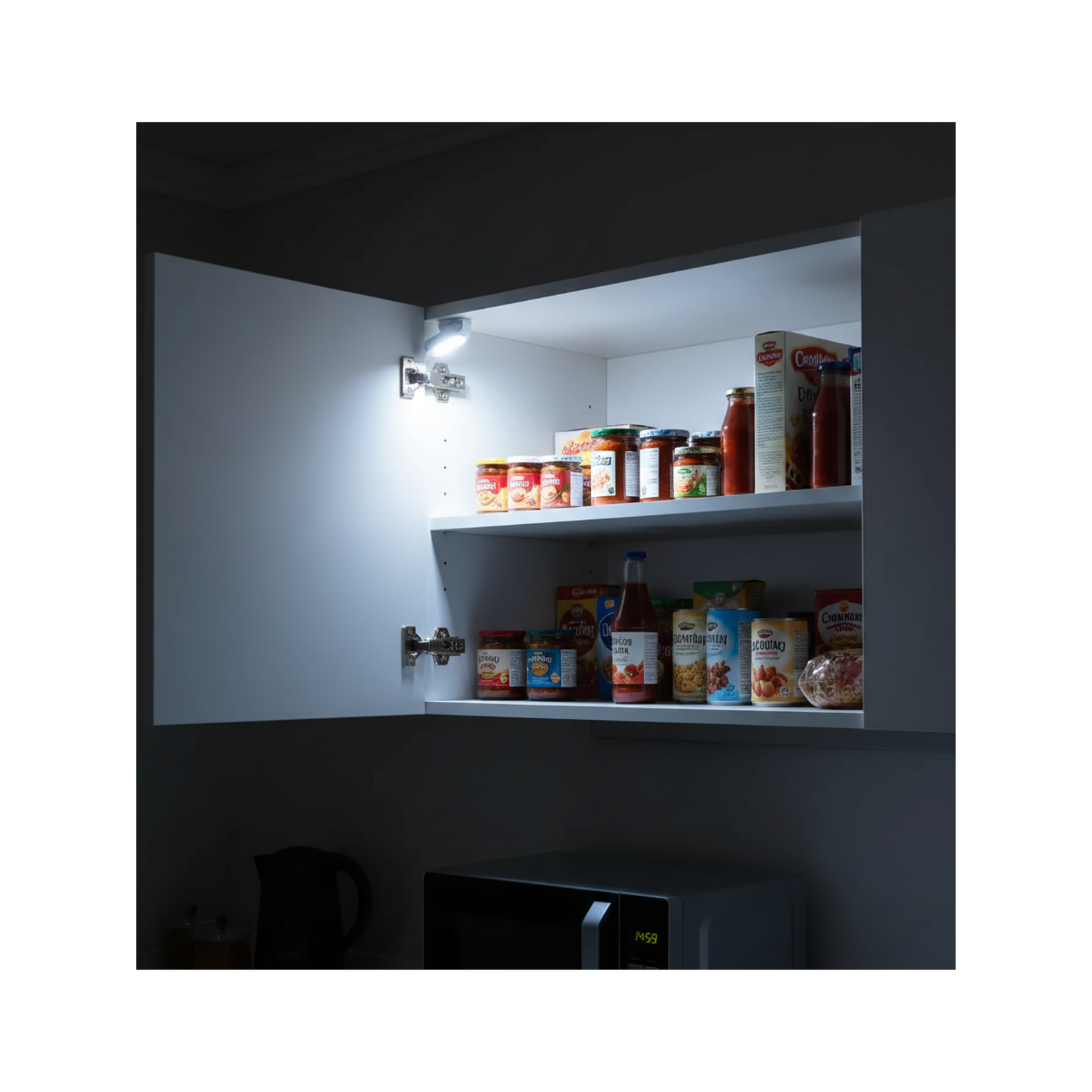  Mini LED Para Bisagras Con Sensor Luz Blanco Frio 6500K 4