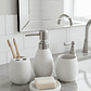 Set Accesorios De Baño 4 Piezas Cerámica Blanco 380ML - Miniatura 2