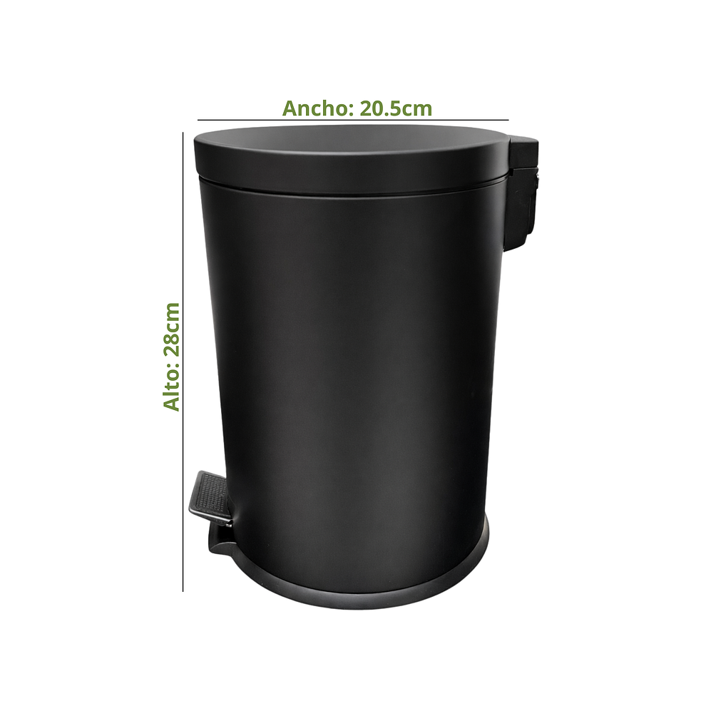 Basurero Con Pedal Y Cierre Suave 5L 9