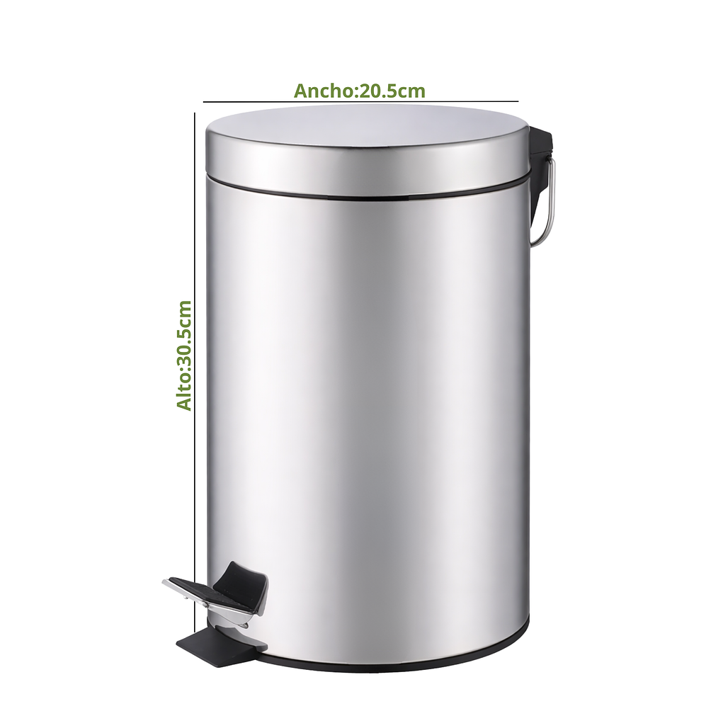 Basurero Con Pedal Y Cierre Suave 7L 2