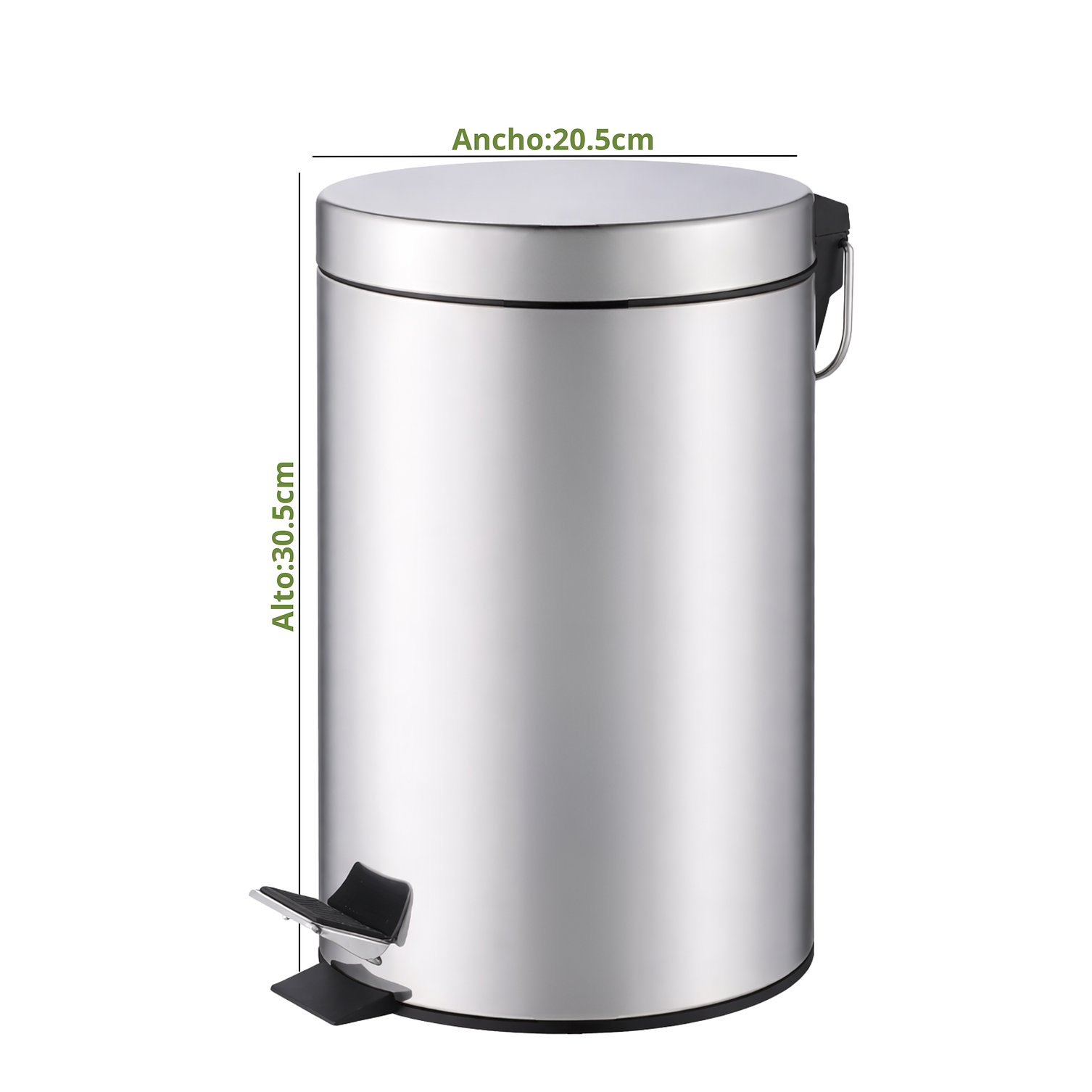 Basurero Con Pedal Y Cierre Suave 7L 2