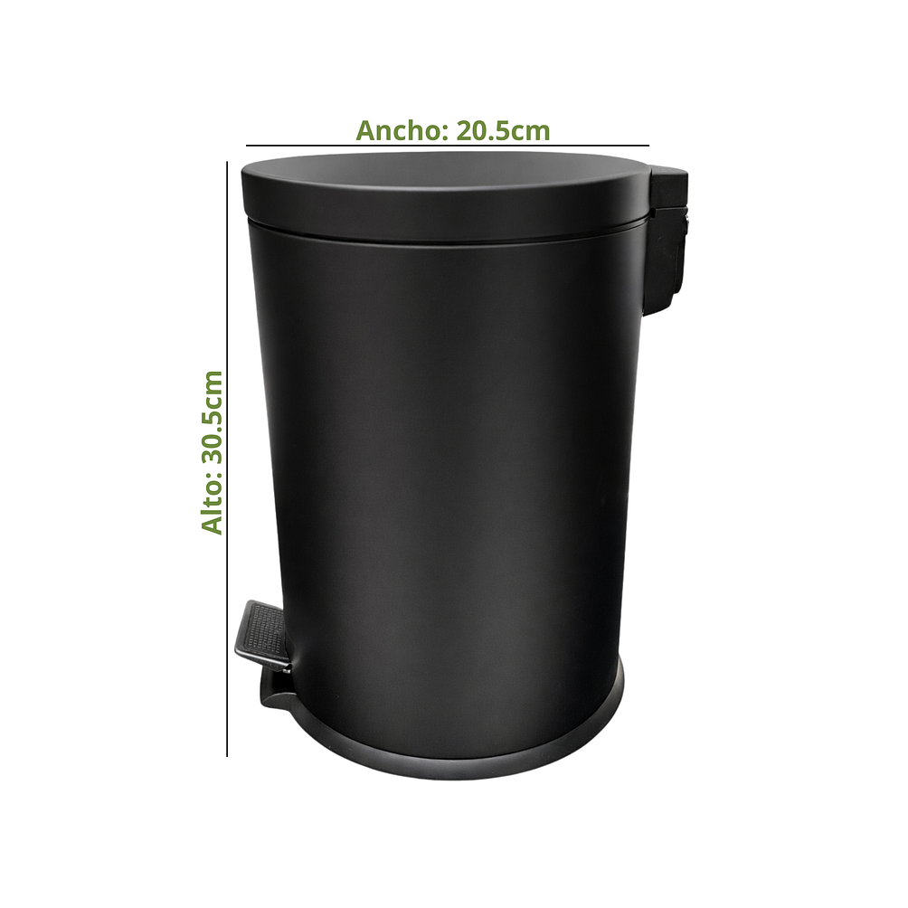 Basurero Con Pedal Y Cierre Suave 7L 9