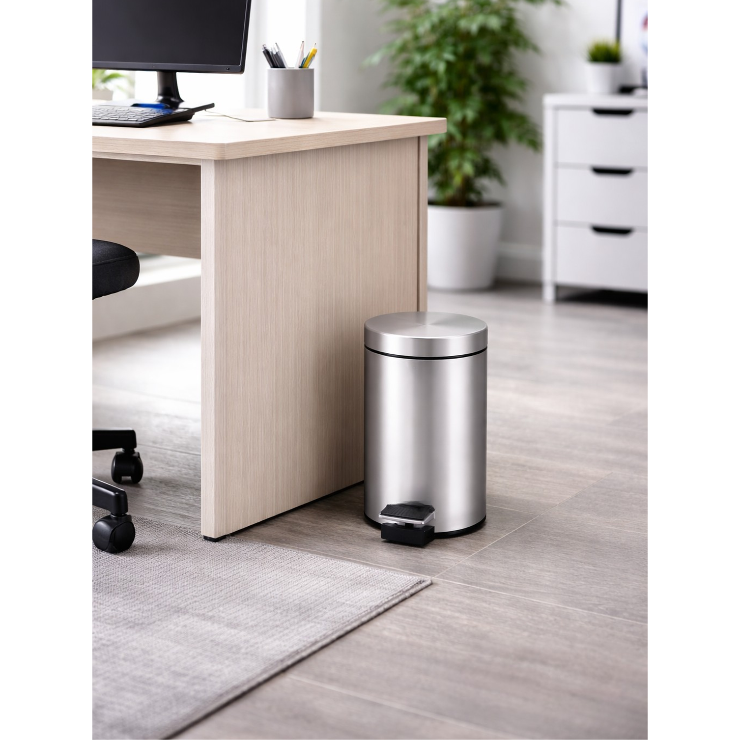 Basurero Con Pedal Y Cierre Suave 7L 3