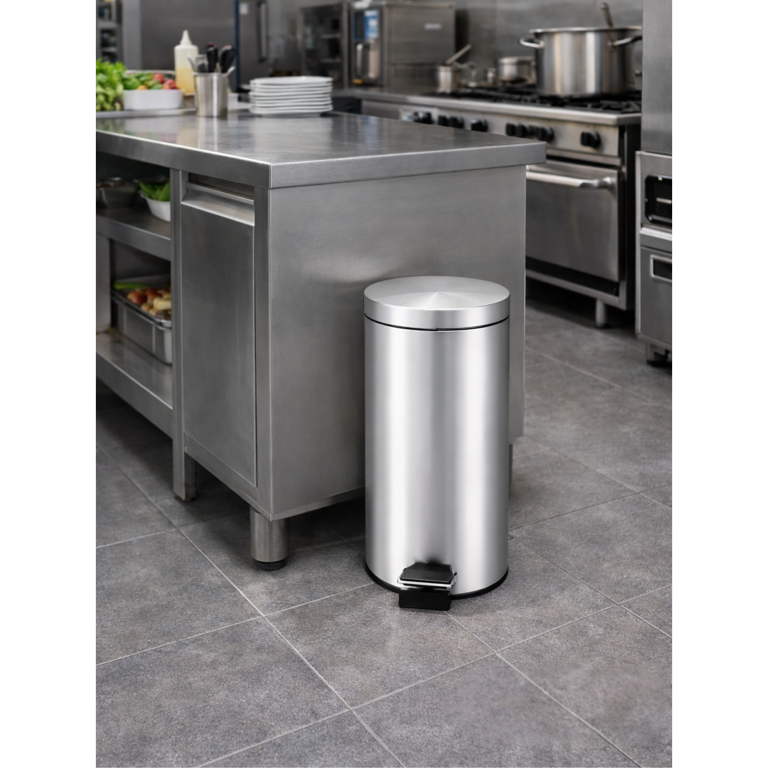 Basurero Con Pedal Y Cierre Suave Acero Inoxidable 30L 3