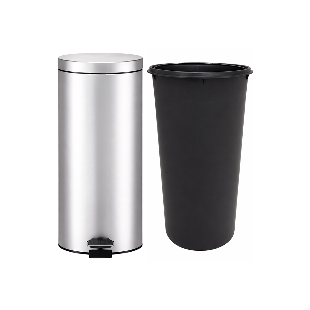 Basurero Con Pedal Y Cierre Suave Acero Inoxidable 30L 4
