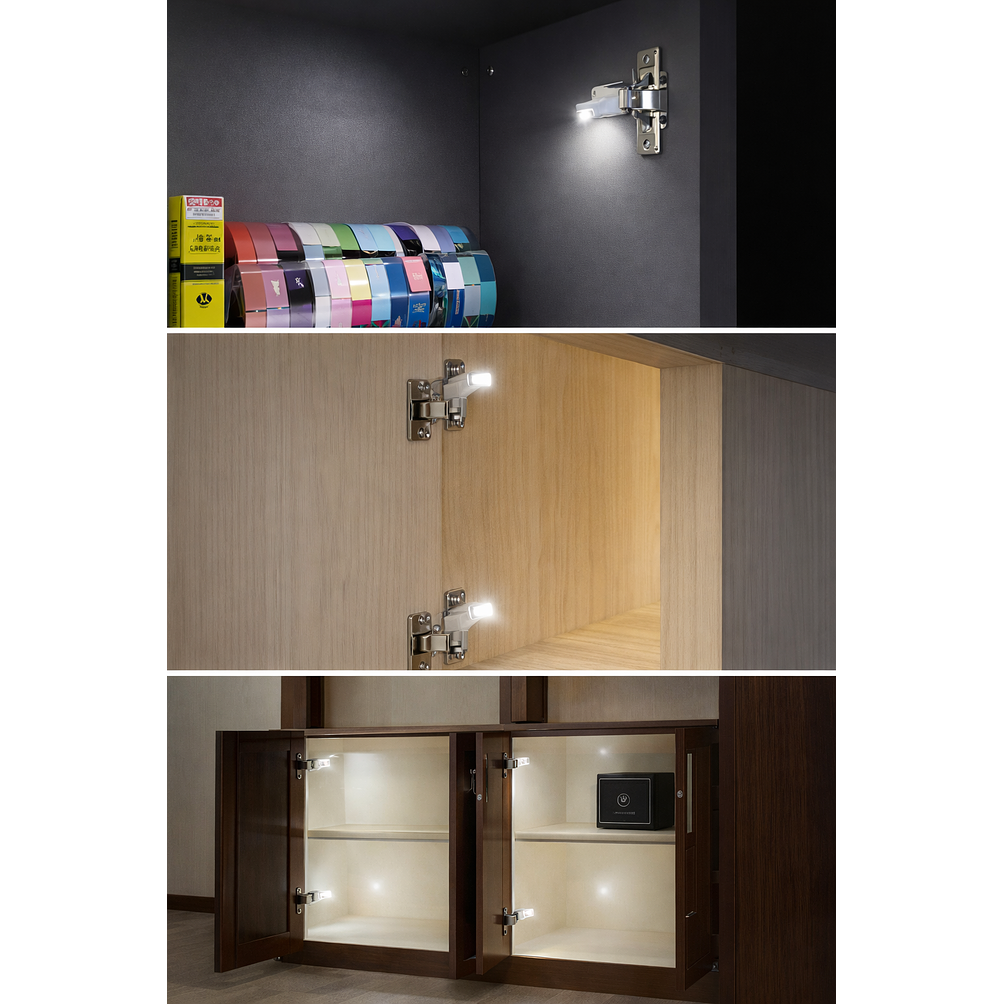  Mini LED Para Bisagras Con Sensor Luz Blanco Frio 6500K 7
