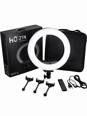 Aro de Luz LED Profesional 52 cm Con Trípode Ajustable