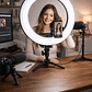 Aro de Luz LED Profesional 44 cm Con Trípode Ajustable - Miniatura 3
