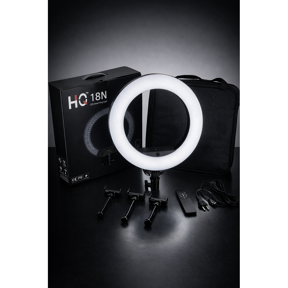 Aro de Luz LED Profesional 44 cm Con Trípode Ajustable 4