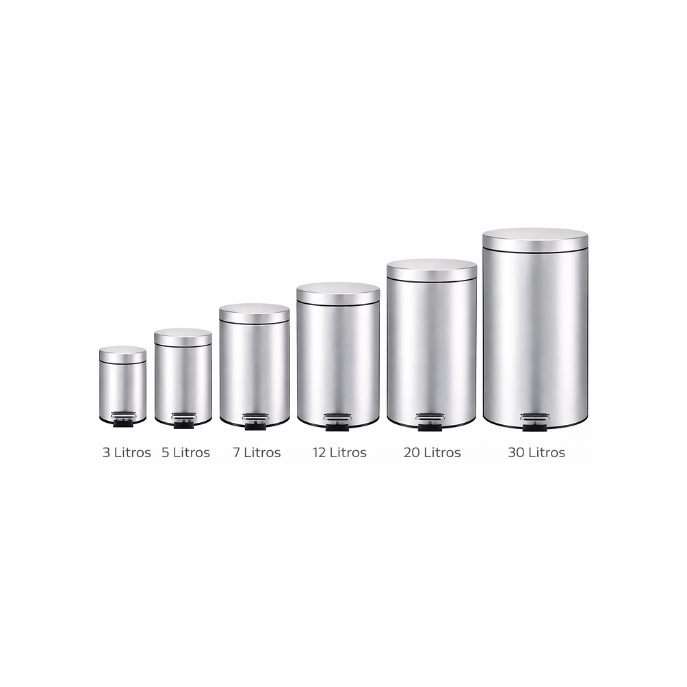 Basurero Con Pedal Y Cierre Suave 7L 7