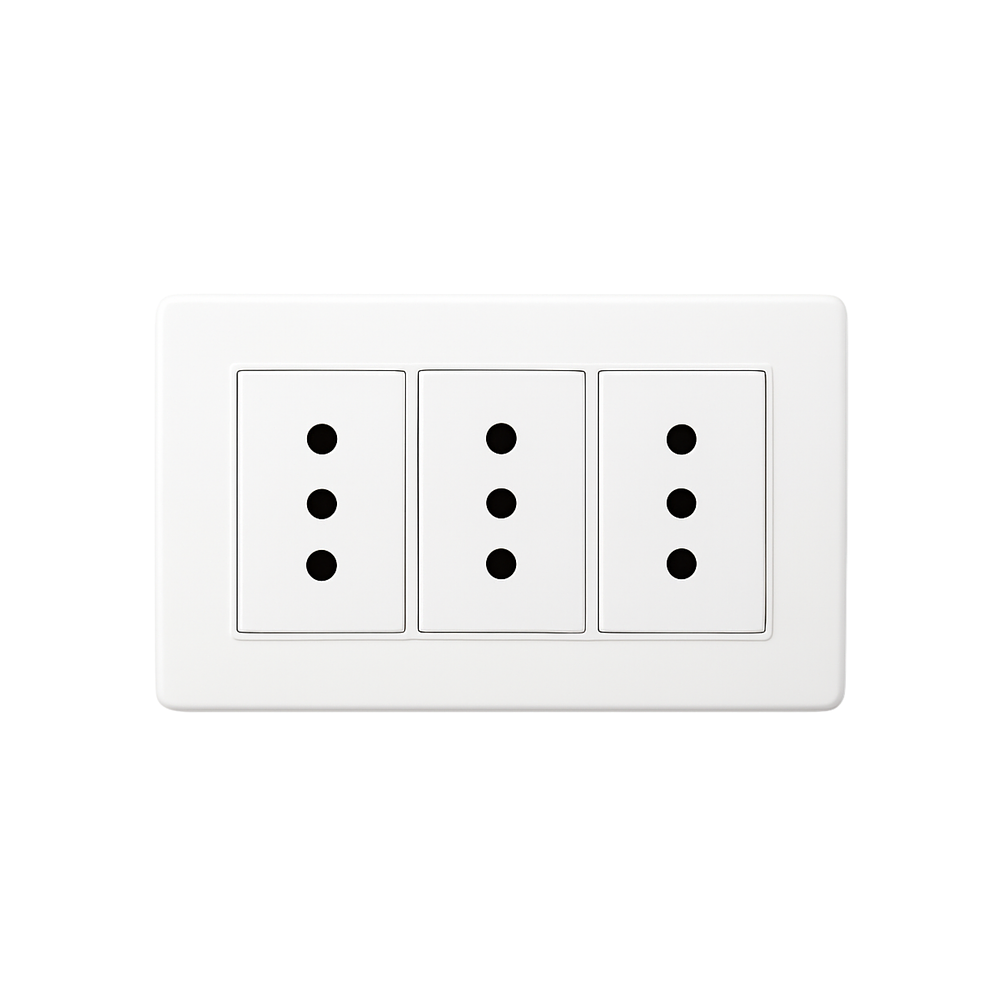 Enchufe Triple 10A Blanco 1