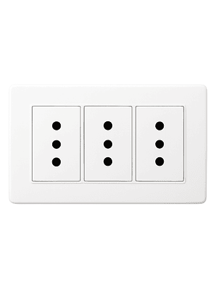 Enchufe Triple 10A Blanco