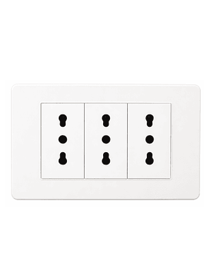 Enchufe Triple 16A Blanco