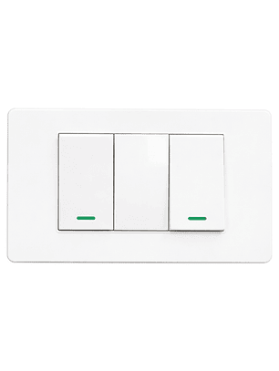 Interruptor Doble 16A 9/15 Blanco