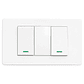 Interruptor Doble 16A 9/15 Blanco - Miniatura 1