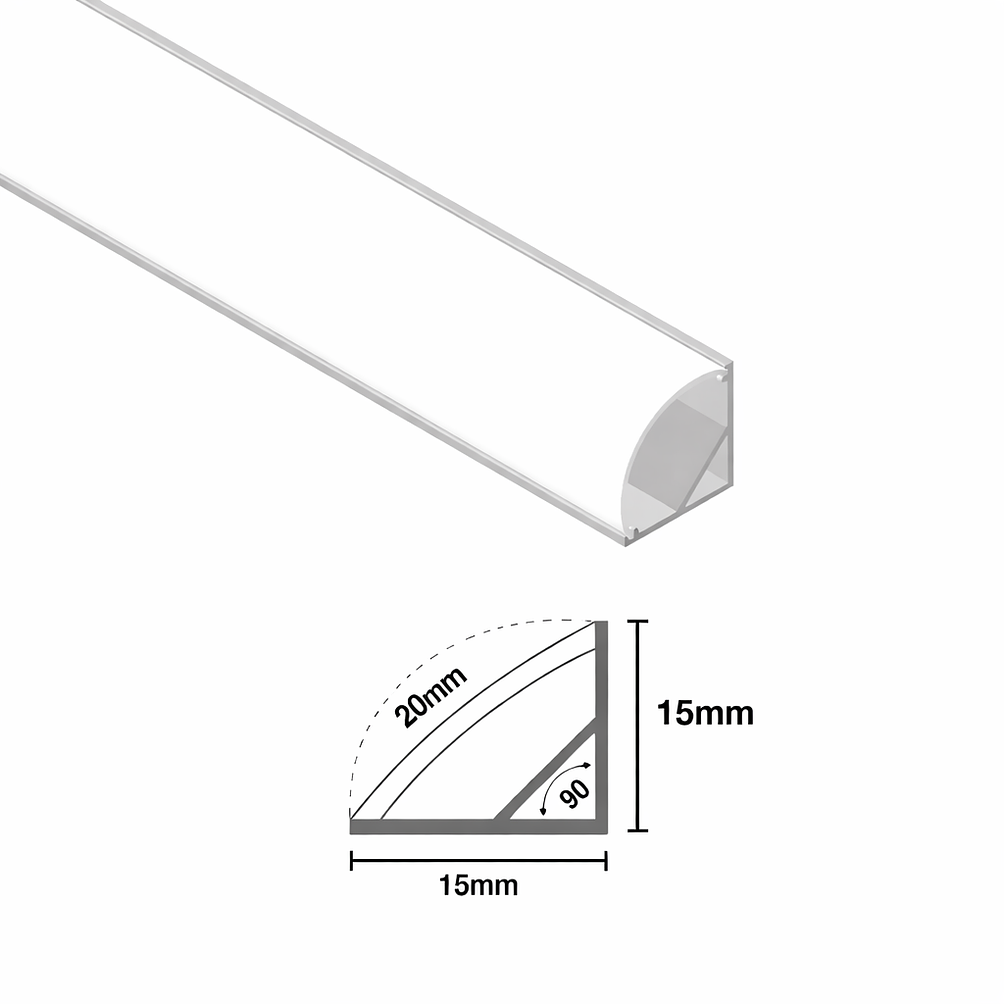 Perfil De Aluminio Esquinero 2CM x 3M 3