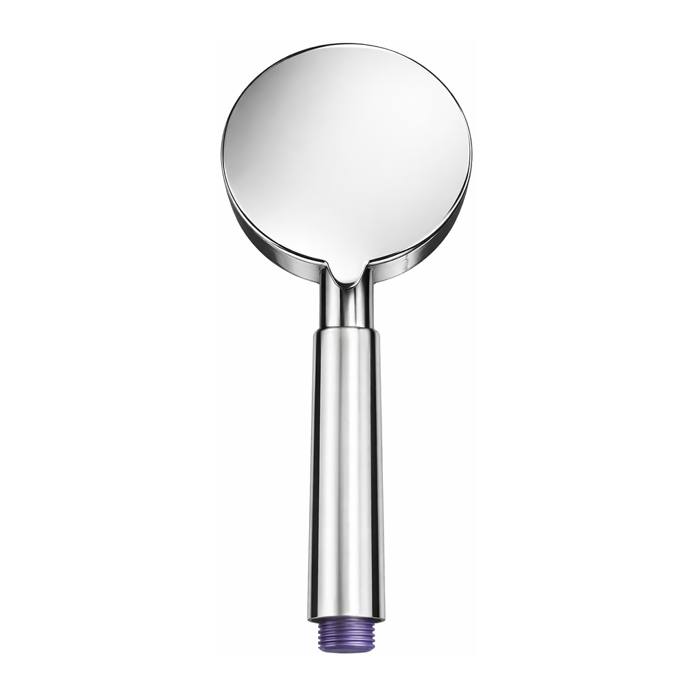 Cabezal Ducha Presión Ajustable Cromada Lila 2