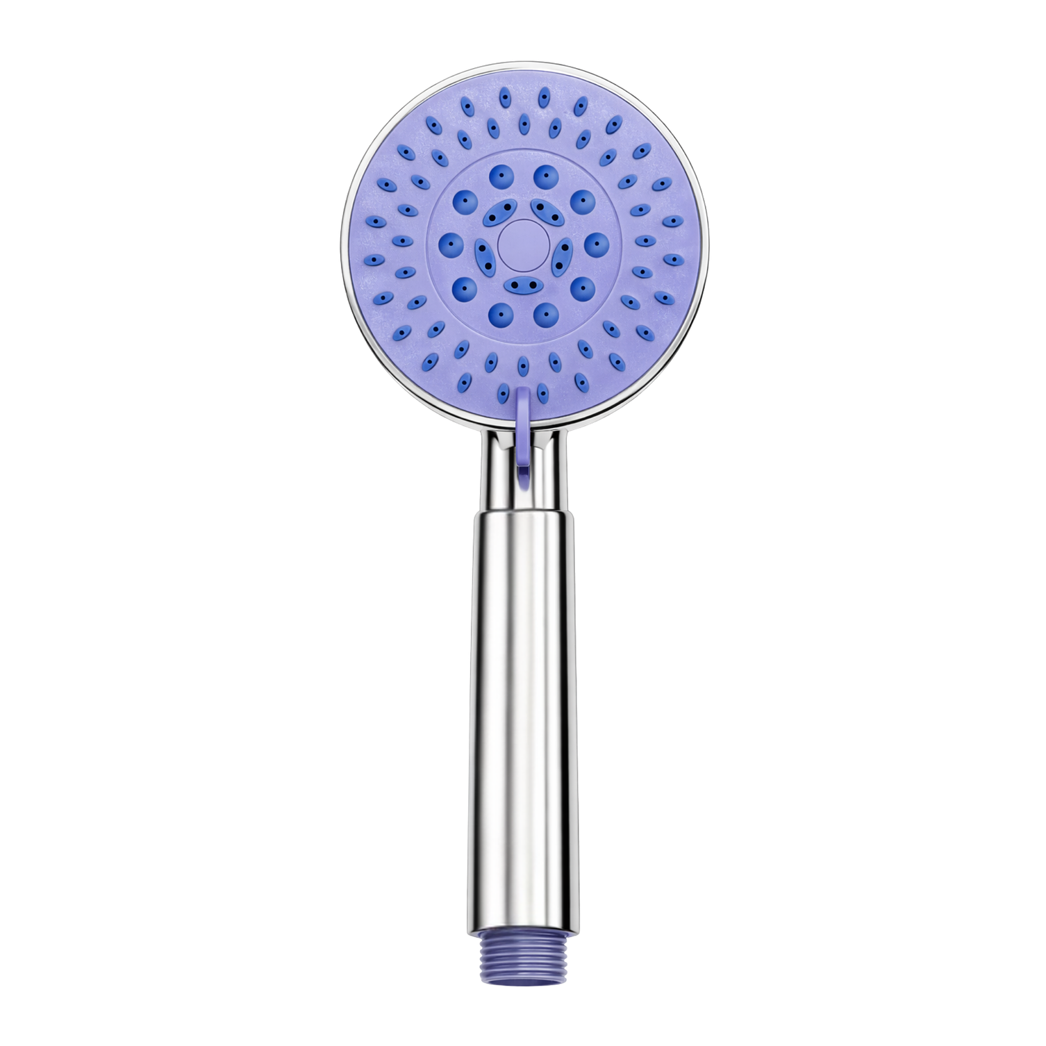 Cabezal Ducha Presión Ajustable Cromada Lila 1