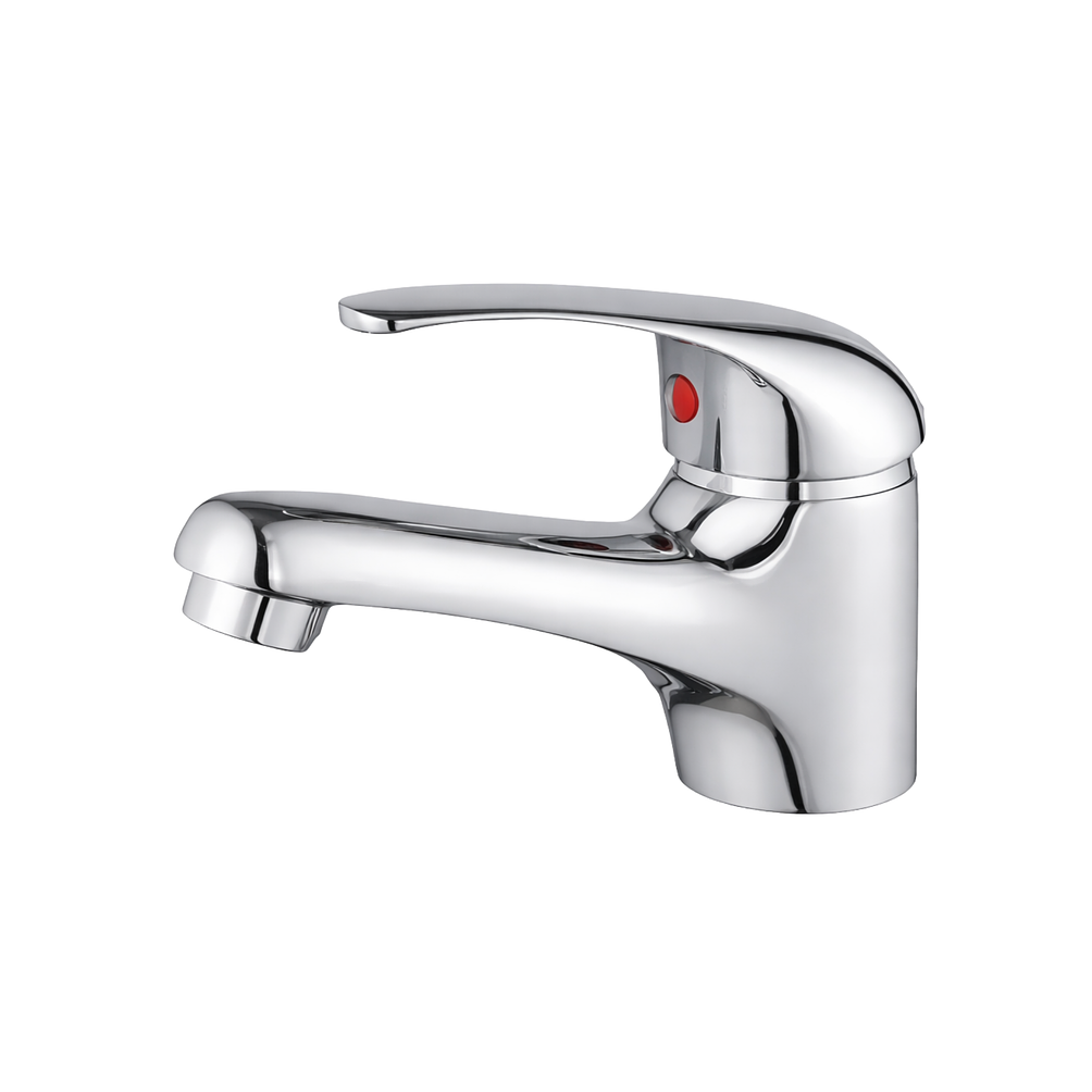  Llave Monomando Para Lavamanos Plateada Pequeña 1