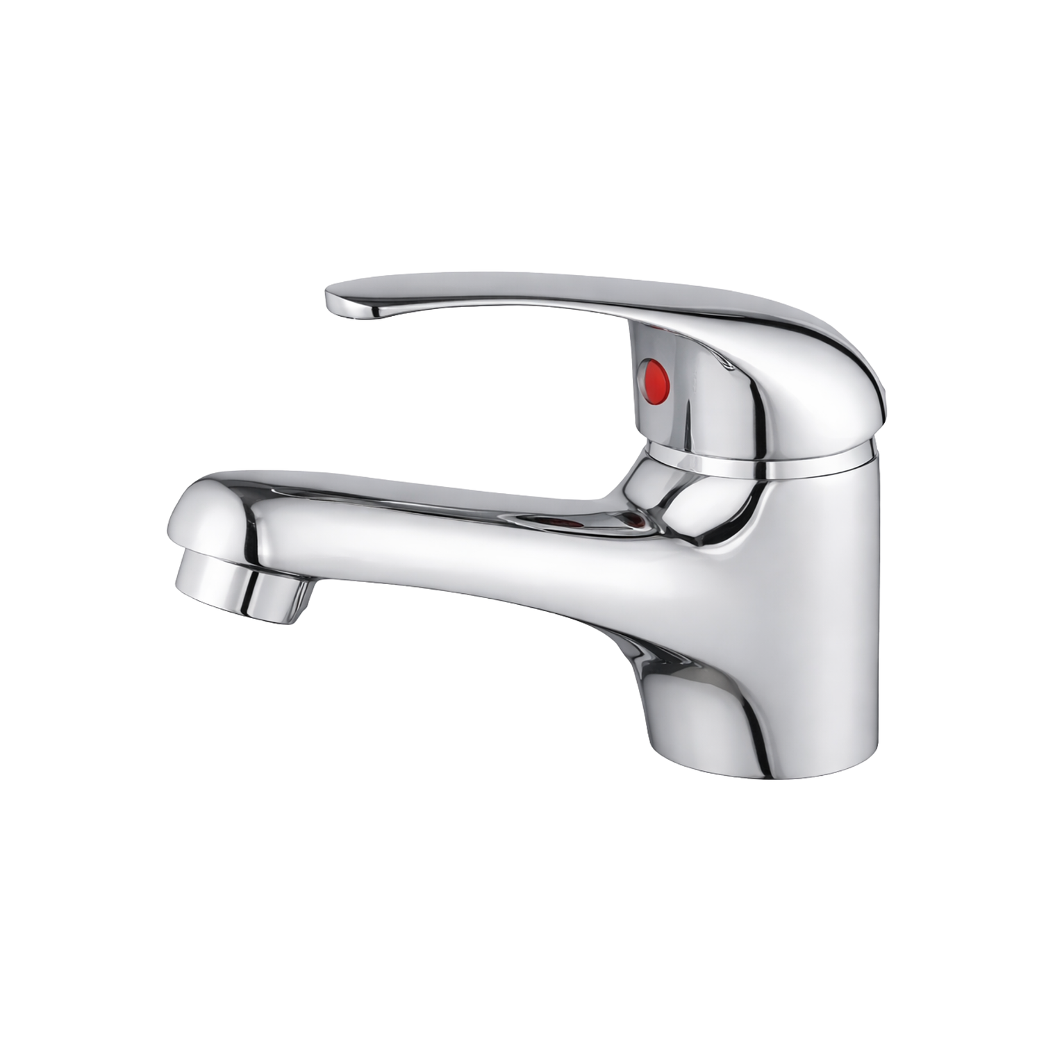  Llave Monomando Para Lavamanos Plateada Pequeña 1