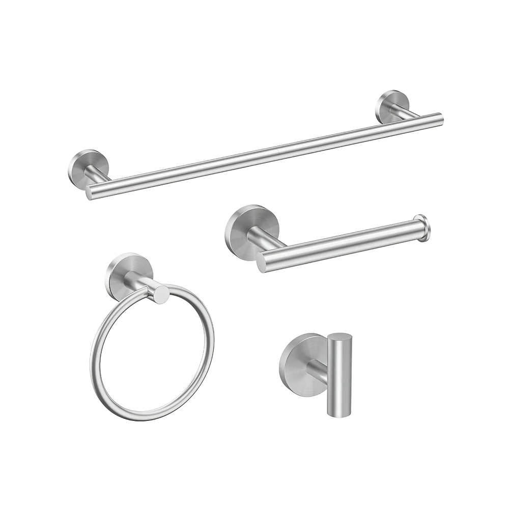 Set De 4 Accesorios De Baño Acero Inoxidable 1