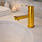 Llave Monomando Para Lavamanos Dorado  - Miniatura 3