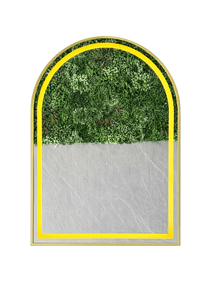 Espejo LED Arco L06 Golden 70x90 cm 