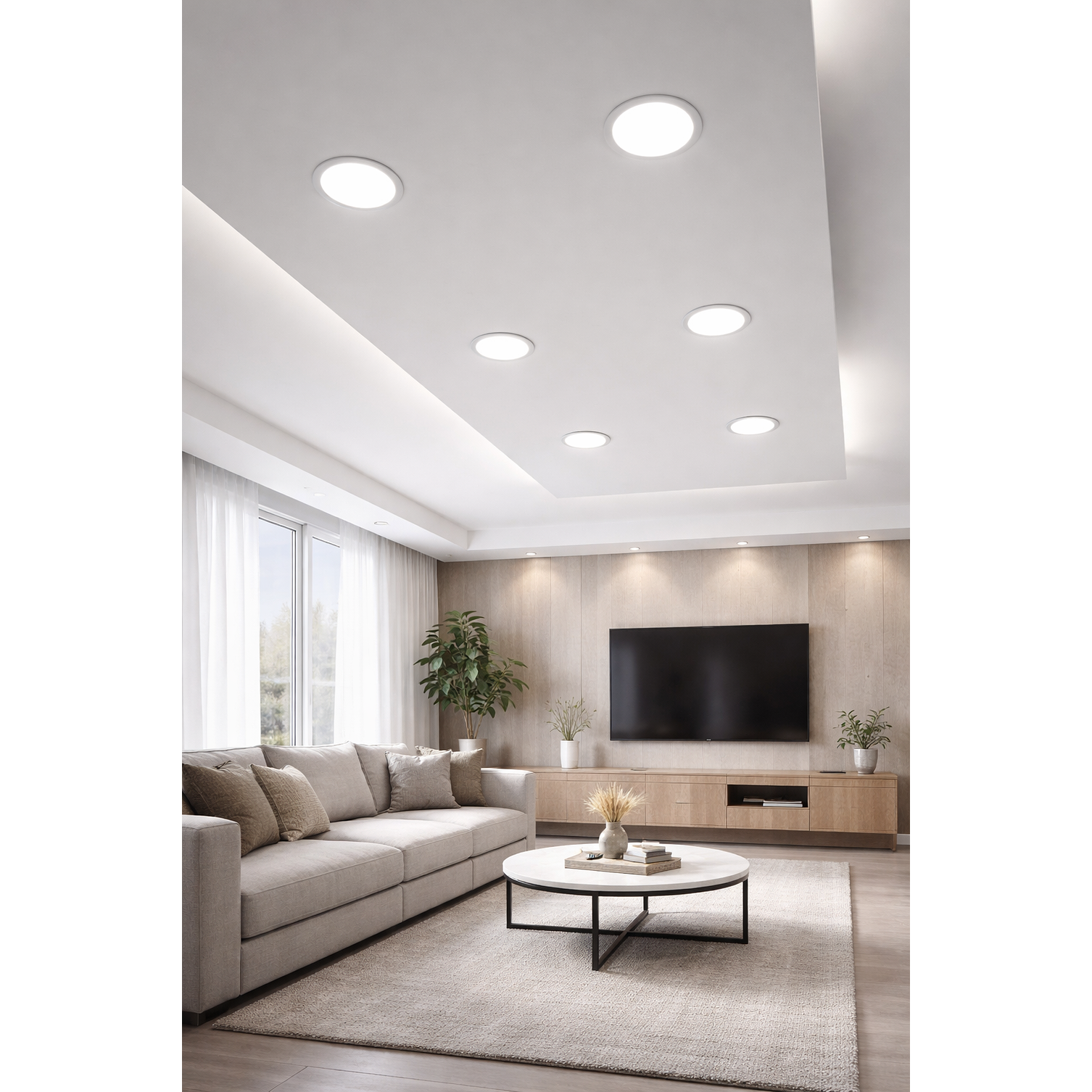 Panel Led Embutido Redondo 18W 6500K Blanco 2