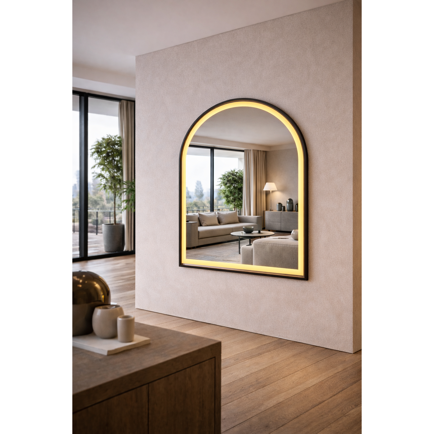 Espejo LED Arco L06 Black 70x90 cm  5