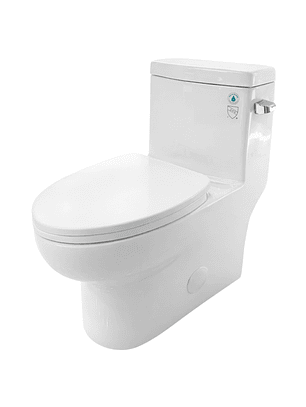 Sanitario One Piece A Piso 30 cm 6 Litros Blanco Left