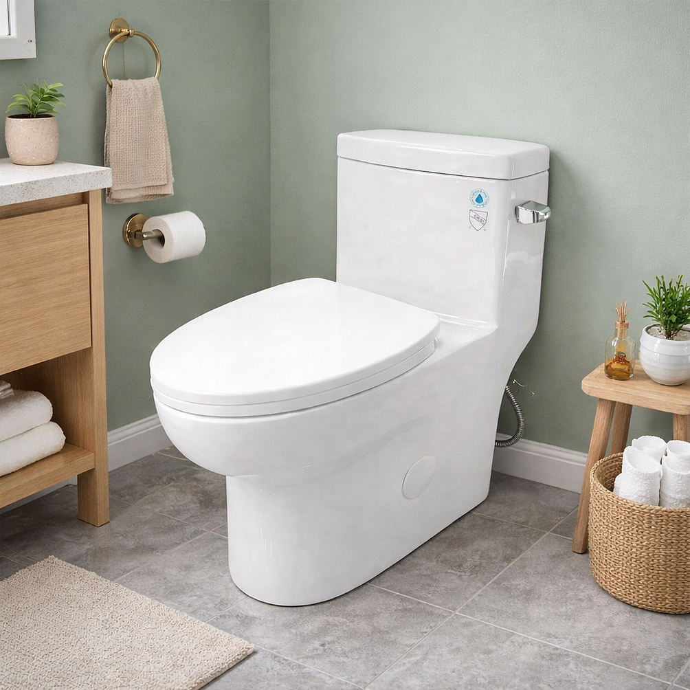 Sanitario One Piece A Piso 30 cm 6 Litros Blanco Left 2