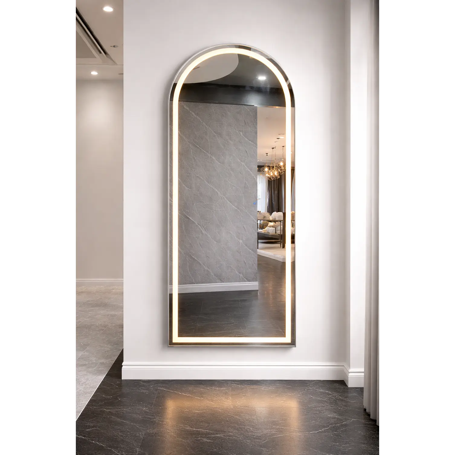 Espejo Cuerpo Entero Led L06 Silver (Plateado) 70x180cm 4