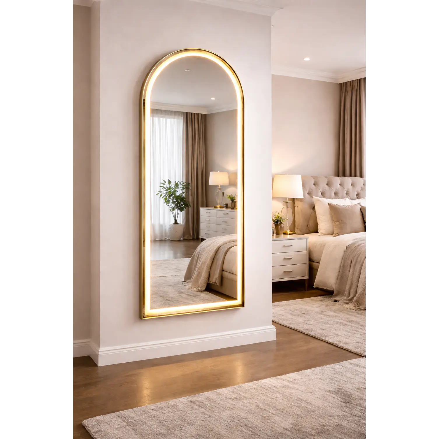 Espejo Cuerpo Entero LED Arco L06 Golden 70x180 cm 5