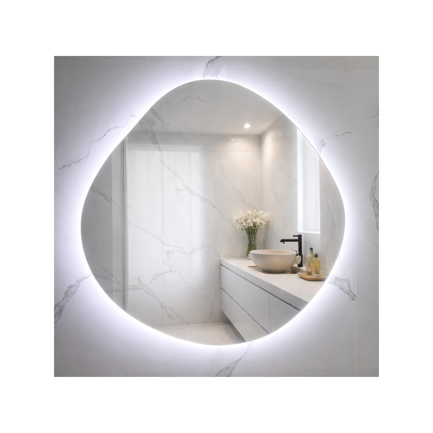  Espejo LED Antiempañante Para Baño Sin Marco 60x80 cm 2