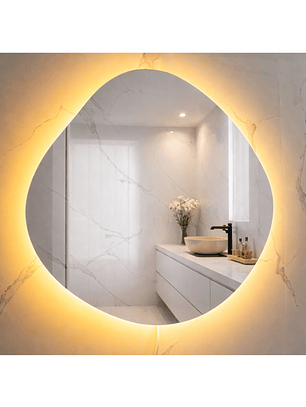  Espejo LED Antiempañante Para Baño Sin Marco 60x80 cm